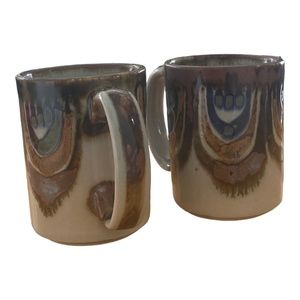 Vintage Pottery Mugs by Ken Edward, El Palomar Studio, set of 2